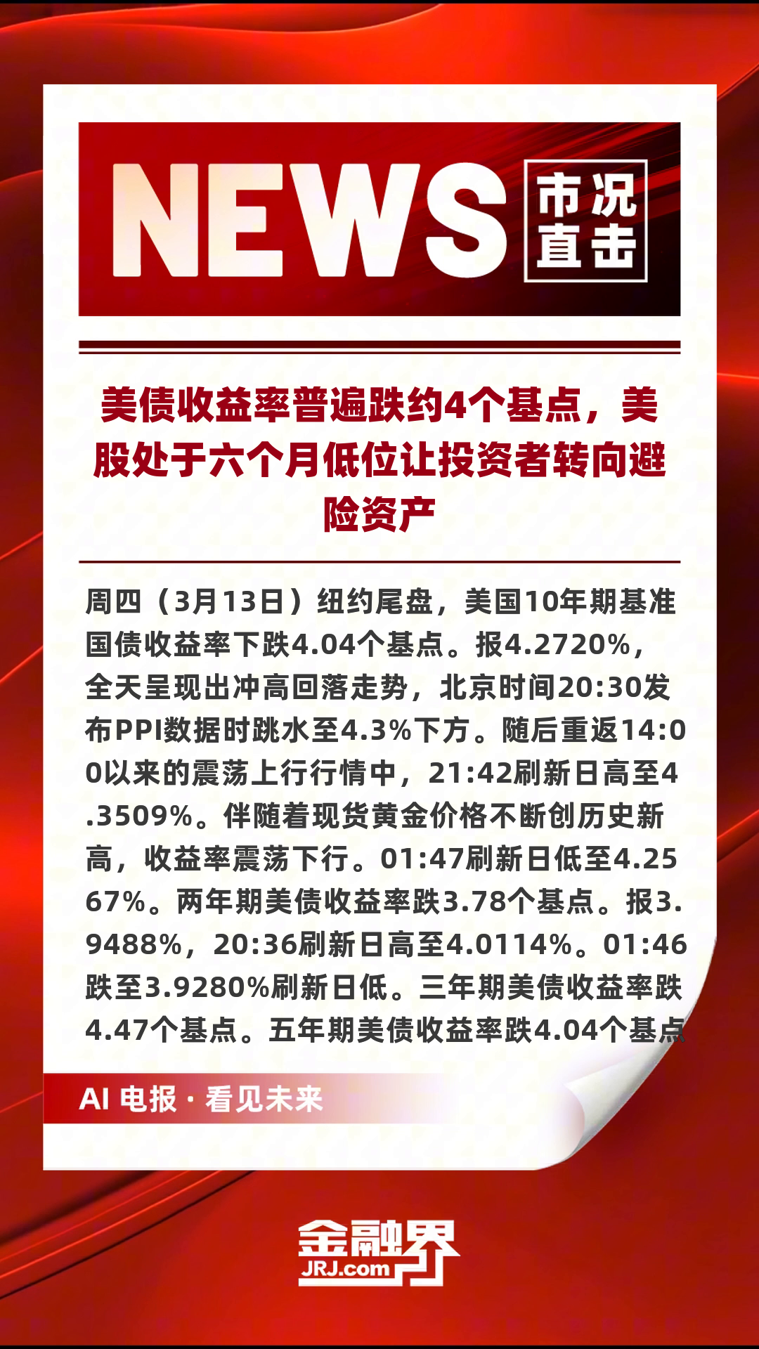 投资者等待零售数据公布 美债收益率周一走势分化