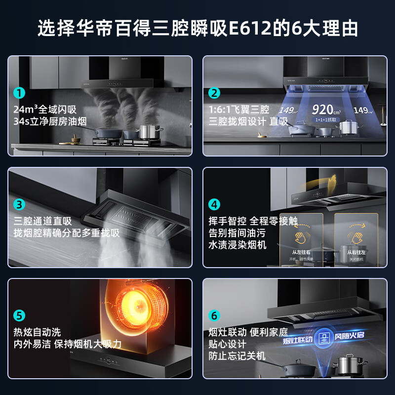 华帝股份获得实用新型专利授权：“一种油烟机内罩及油烟机”