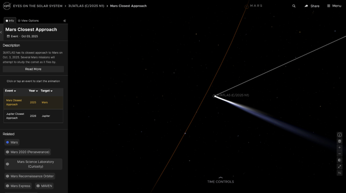 美航天局公布“星际访客”彗星最新图像