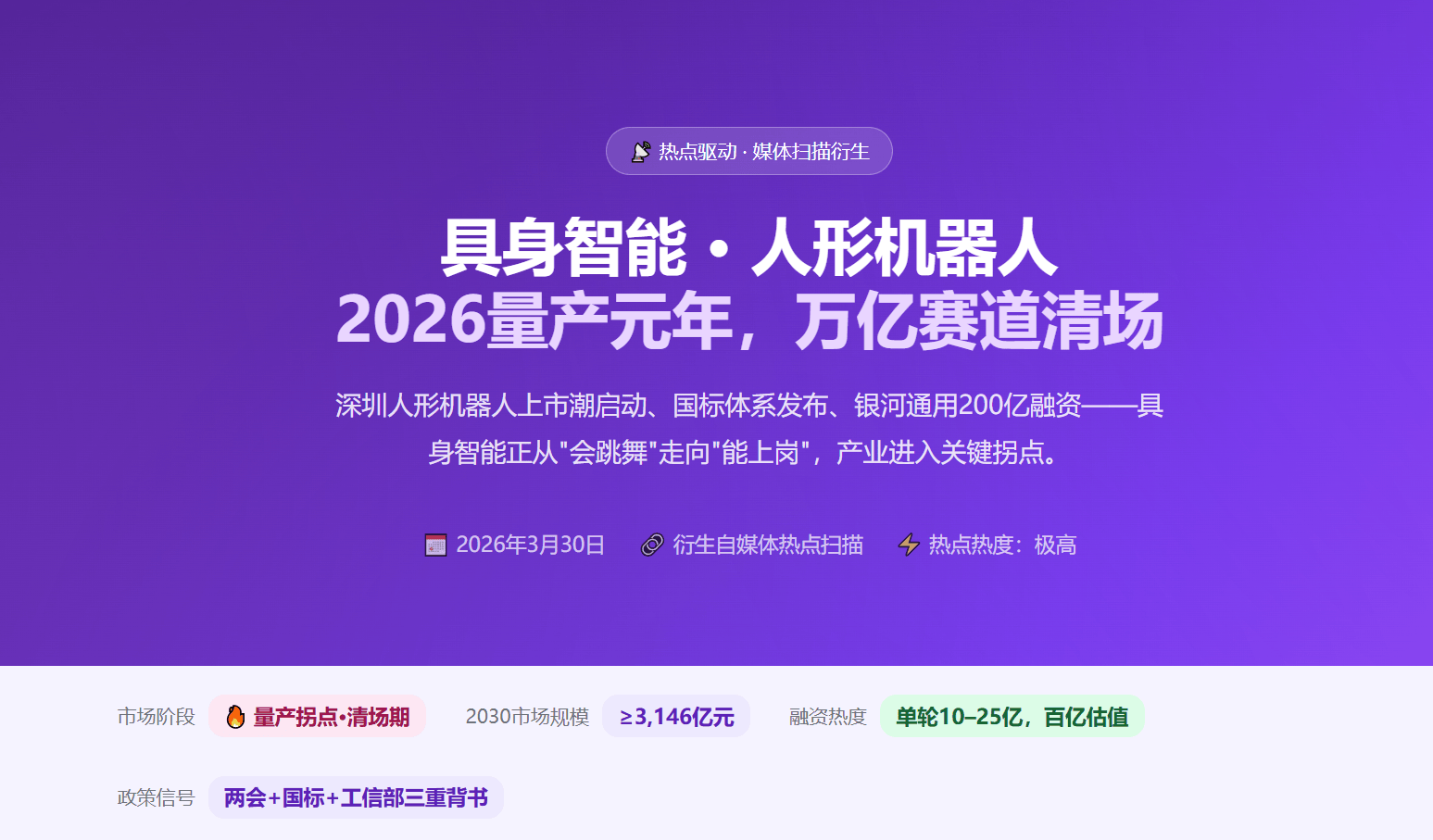 我国具身智能领域首份行业标准于6月1日实施