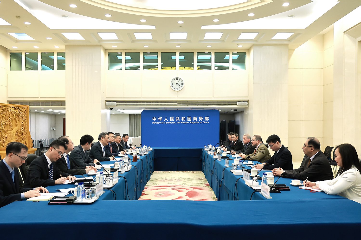 王文涛部长会见欧委会贸易和经济安全委员谢夫乔维奇