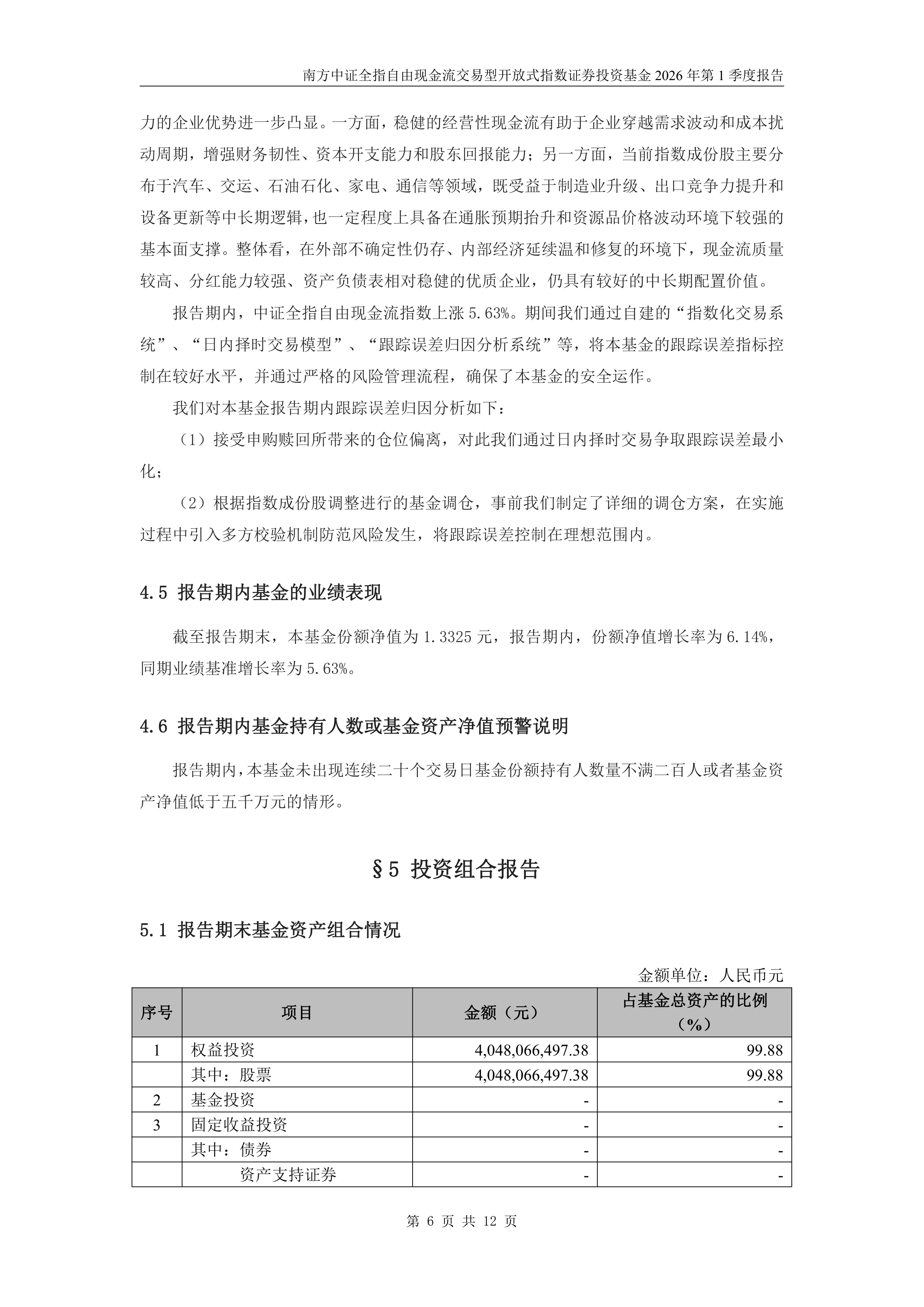 兴业基金:中证全指现金流指数完成季度调仓,关注全指现金流ETF兴业(563620.SH)